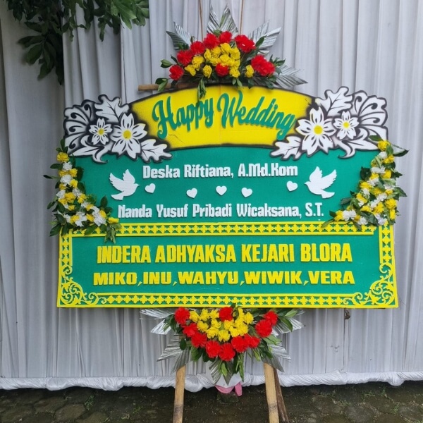 karangan bunga magelang untuk acara pernikahan